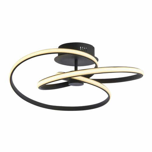 Check Endon Dune Black LED Ceiling Light 53.5cm 42W 3000K Dimmable 97633
