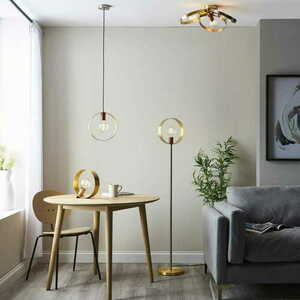 Endon Hoop Brass Steel Pendant Light 97664 small 2