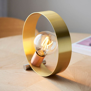 Endon Hoop 97665 table lamp E27 25 cm – brass, nickel and copper small 3