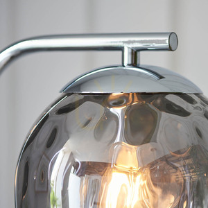 Endon Dimple 97978 Floor Lamp, Chrome and Smoked Glass, 150 cm, E27 small 4