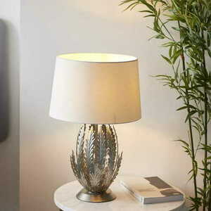 Endon Delphine Table Lamp Silver Leaf, Ivory Shade 55 cm E27 98046 small 4