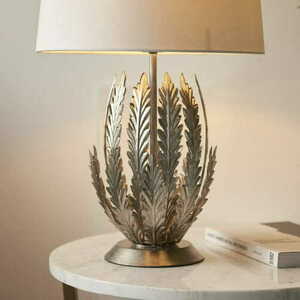 Endon Delphine Table Lamp Silver Leaf, Ivory Shade 55 cm E27 98046 small 6