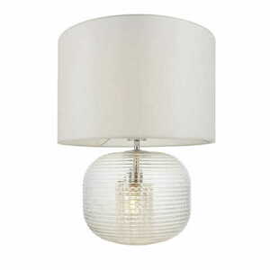 Endon Westcombe Standing Lamp 98086 White Glass Fabric E27 44.5cm small 0