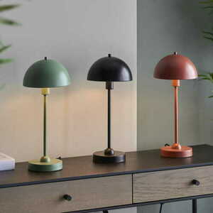 Endon Saroma Black Steel Table Lamp 18cm 41cm E14 98494 small 3