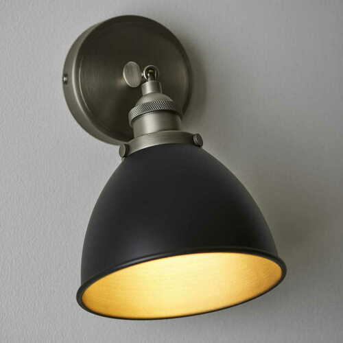 Check Endon Franklin Black Silver Steel E14 Dimmable Ceiling Light 98560