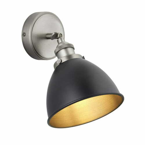 Check Endon Franklin Black Silver Steel E14 Dimmable Ceiling Light 98560