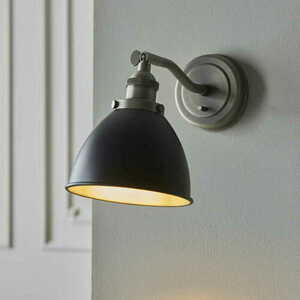 Endon Franklin 98751 adjustable E14 wall light, matt black and aged pewter finish small 3