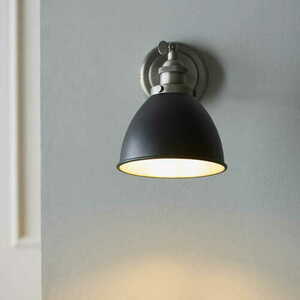 Endon Franklin 98751 adjustable E14 wall light, matt black and aged pewter finish small 4