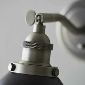 Endon Franklin 98751 adjustable E14 wall light, matt black and aged pewter finish small 6