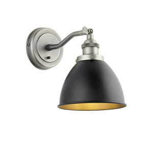 Endon Franklin 98751 adjustable E14 wall light, matt black and aged pewter finish small 7