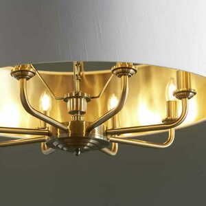 Endon Highclere 98938 Antique Brass Vintage White 8-Light Pendant 70 cm small 5