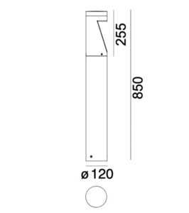 Oppland Wood Light Post 2364 Aluminum 9006 Norlys. small 1