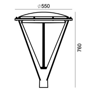 Hammerfest 5132 Graphite 7016 Norlys Garden Lantern small 2
