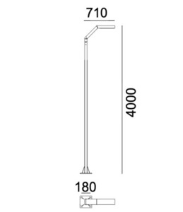 Norlys Trysil 1090 Aluminum 9006 Garden Lantern small 1