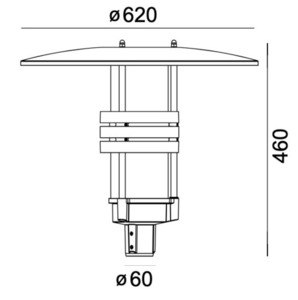 Garden Lantern Visby 5003 Graphite 7016 Norlys small 3