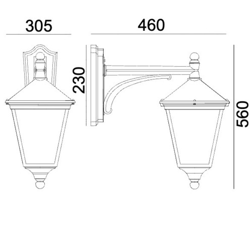Check Outdoor wall lamp IP54 LONDON BIG 4136BL 9.5W 3000K black - premium NORLYS.