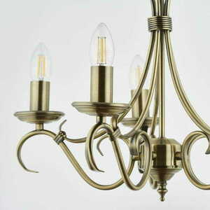 Endon Bernice Brass 5-Light Pendant Lamp 44cm small 1