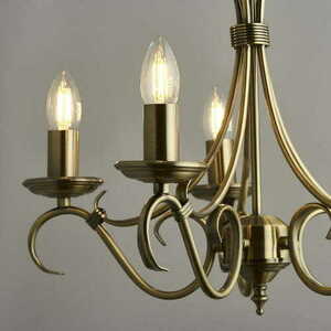 Endon Bernice Brass 5-Light Pendant Lamp 44cm small 3