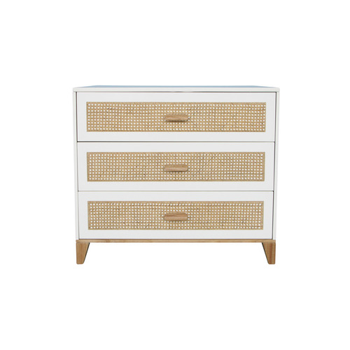 Check Nami Rattan Chest of Drawer - Neige