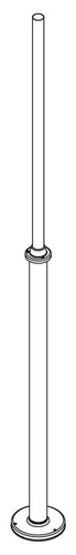 Check Pole for lantern 3011B Black 120-220Cm