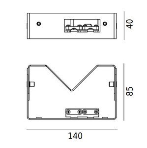 Corner-mounting bracket for luminaire 151 - Hitra Norlys 1 Corner-mounting bracket for luminaire 151 - Hitra Norlys small 1