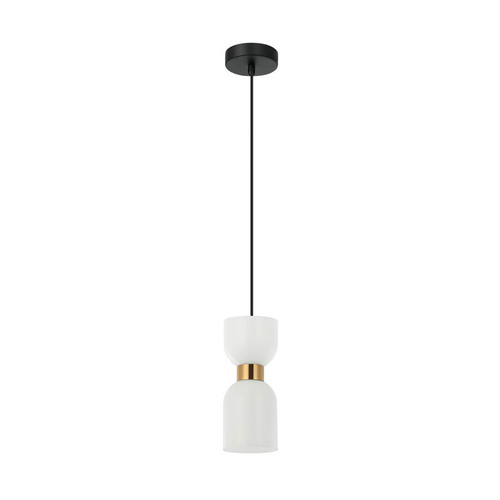 Check Pendant Light Italux Brass White Glass E27 PND-57602-1-BRO