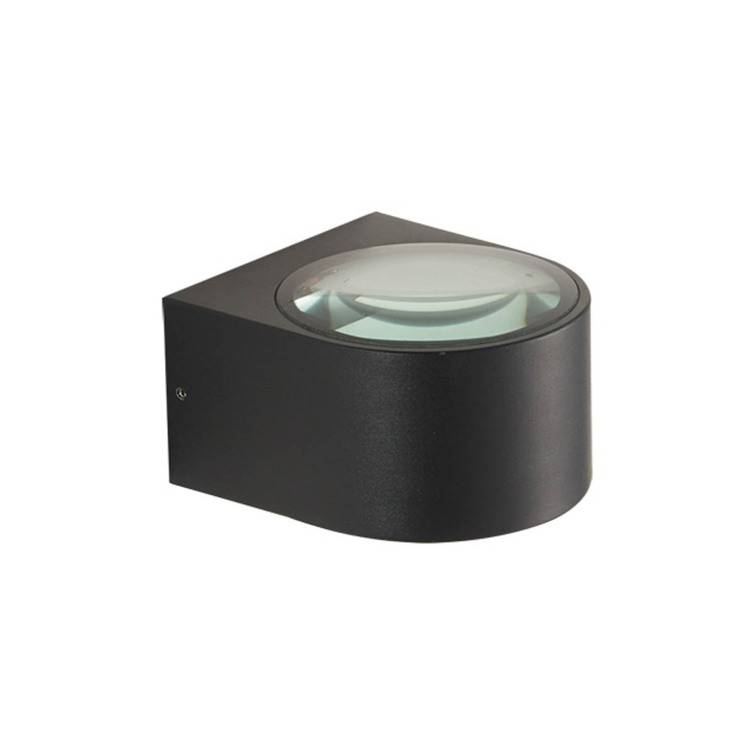 Outdoor Wall Lamp Italux Pesaro 4K LED Black Glass OWL-8081-4K