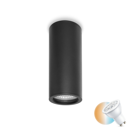 Check Outdoor Ceiling Spot Italux Rima GU10 Black Aluminum IP54 OPN-3022A-GU10