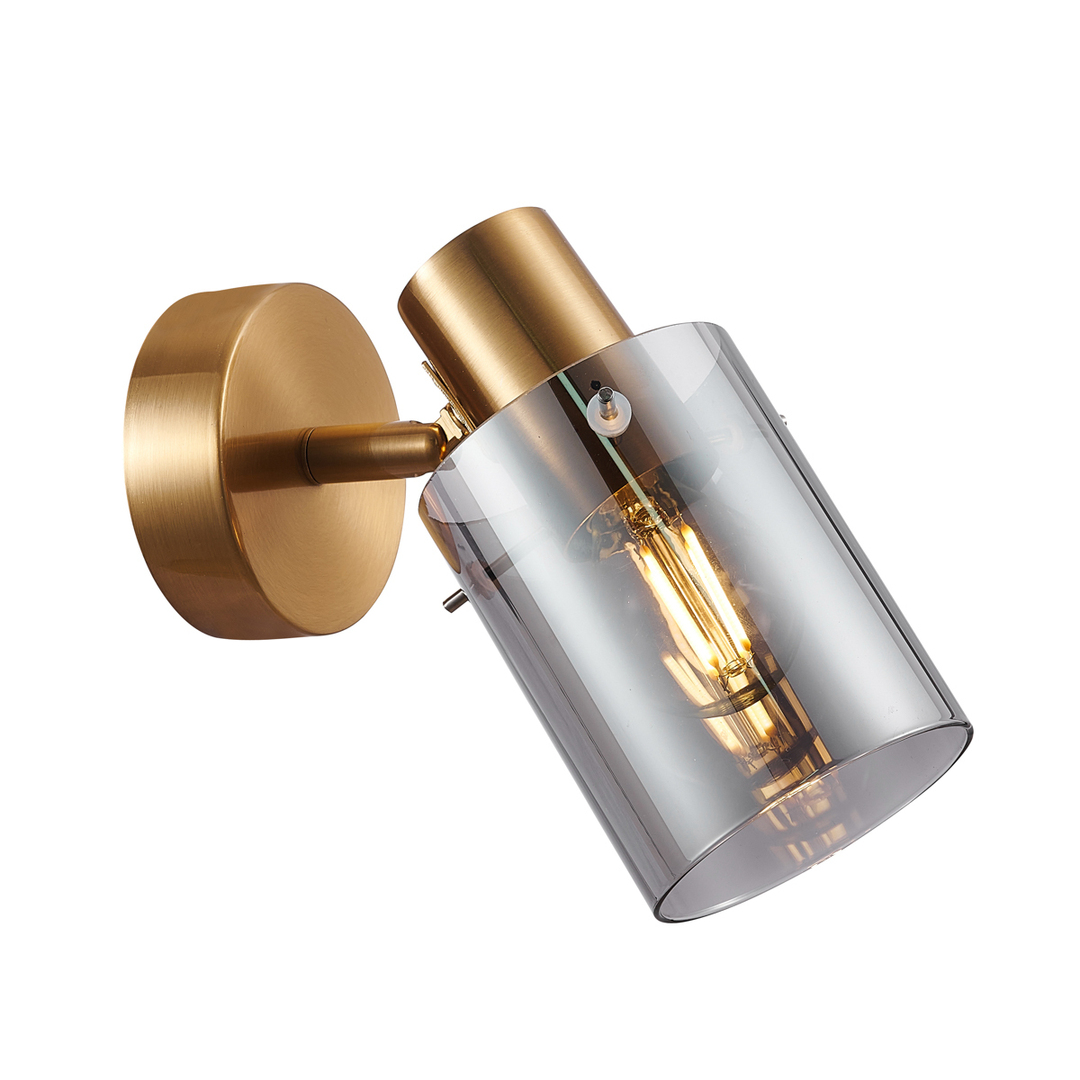 Wall Sconce Italux Brass Smoky Glass E14 LED SPL-5581-1-BRO-SG