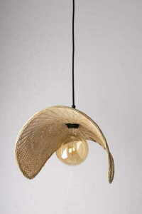 Pendant Light Max Light Koshi P0498 Black Rattan 60 cm small 1