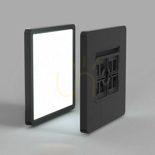 Check Italux Bastia LED ceiling light black square 30 cm 24W PLF-83625-300S-24W-BL