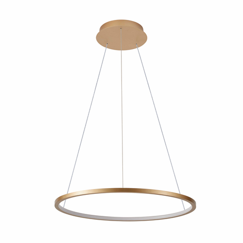 Check Italux Gold LED Pendant Light 60 cm White Silicone Aluminum Dimmable PND-56135B-060RPC-GD-3KS4K-TRDIMM