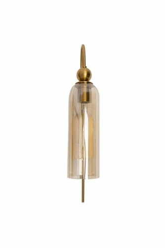 Check Max Light Campanila W0332 Gold Champagne Glass Wall Light E27 56 cm