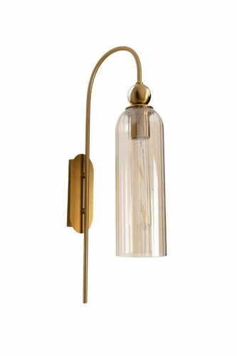 Check Max Light Campanila W0332 Gold Champagne Glass Wall Light E27 56 cm