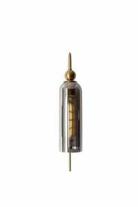 Wall Light Max Light Campanila W0333 Brass Smoked Glass E27 small 1
