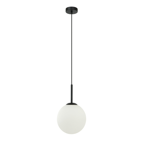 Check Pendant Light Italux Deore Black White Glass E27 20 cm PND-5578-1S-BK