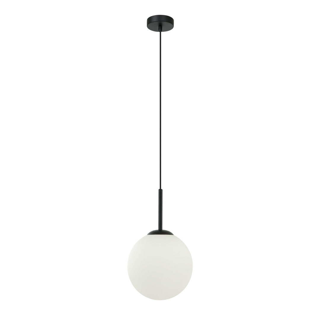 Pendant Light Italux Deore Black White Glass E27 20 cm PND-5578-1S-BK