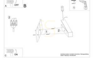 Wall lamp PINNE 200 white Thoro small 6