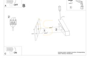 Wall lamp PINNE 200 white Thoro small 6