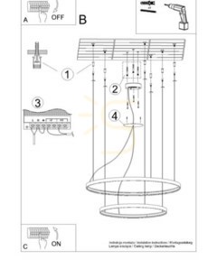 Chandelier RIO 2 55/78 white LED 3000K Thoro small 5