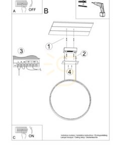 Pendant lamp RIO 110 golden LED 3000K Thoro small 10