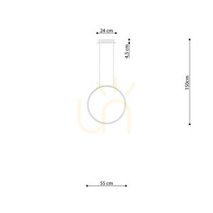 Pendant lamp RIO 55 golden LED 4000K Thoro small 8
