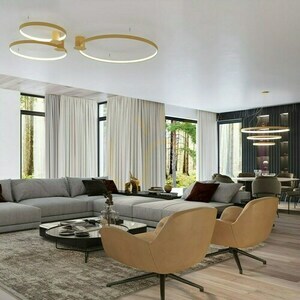 Ceiling lamp RIO 78 golden LED 3000K Thoro small 12