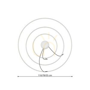 Chandelier RIO 3 55/78/110 golden LED 4000K Thoro small 4