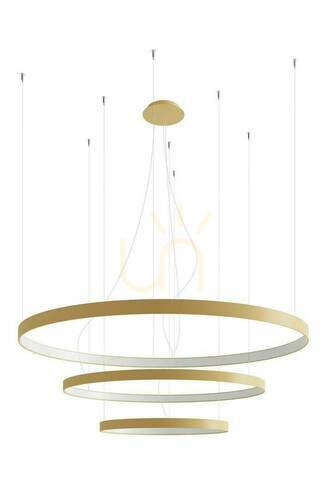 Check Chandelier RIO 3 55/78/110 golden LED 4000K Thoro