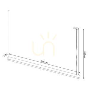 Pendant lamp PINNE 200 white Thoro small 7