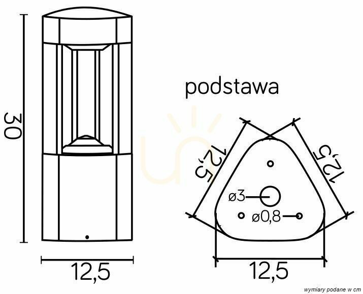 Display Outdoor Post Light SU-MA Fan Dark Gray LED 30 cm GL 11201 Outdoor Post Light SU-MA Fan Dark Gray LED 30 cm GL 11201