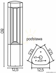 Outdoor Post Light SU-MA GL 11205 Anthracite 80 cm GX53 small 3