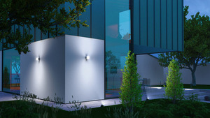STEINEL L 835 SC Silver LED outdoor wall light with sensor small 1