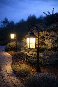 Outdoor Pendant Light SU-MA Cadiz K 1018/1/Z Black Patina Aluminum Glass small 3